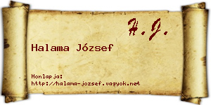 Halama József névjegykártya